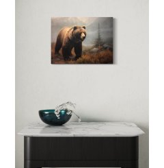 Foto obraz na płótnie  -  Niedźwiedź w górach - P/4030/1059