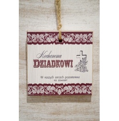 Zawieszka Kwadrat 01 - Kochanemu dziadkowi... - KW/01/07Z