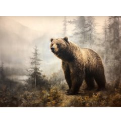 Foto obraz na płótnie  -  Niedźwiedź w górach - P/4030/1060