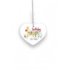 Zawieszka Serce 01 - Happy birthday (animals)... - S/01/14EN