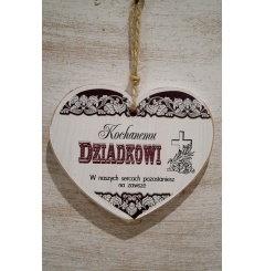 Zawieszka Serce 01 - Kochanemu dziadkowi... - S/01/07Z
