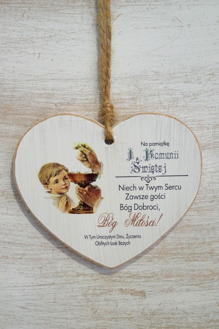 Zawieszka Serce 02 - Bóg miłości...(chłopczyk) - S/02/15K