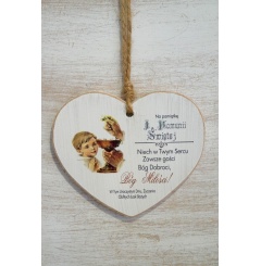 Zawieszka Serce 02 - Bóg miłości...(chłopczyk) - S/02/15K