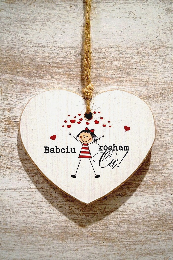 Zawieszka Serce 02 - Kocham Cię Babciu (dziewczynka)... - S/02/290