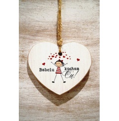 Zawieszka Serce 02 - Kocham Cię Babciu (dziewczynka)... - S/02/290