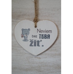 Zawieszka Serce 02 - Neviem bez teba zit...  - S/02/06SK