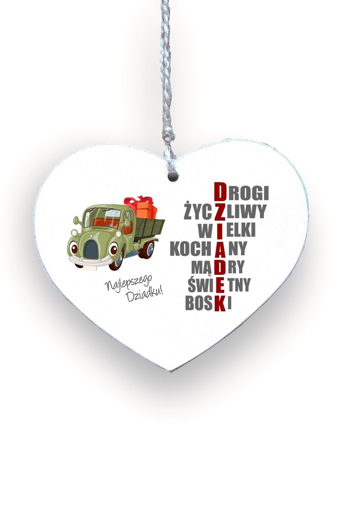 Zawieszka Serce 04 - Dziadek - Drogi... - S/04/323