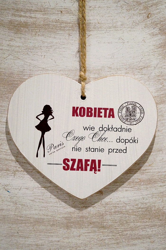 Zawieszka Serce 04 - Kobieta wie dokładnie... - S/04/605