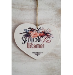 Zawieszka Serce 04 - Srdecne vas vitame... - S/04/237SK