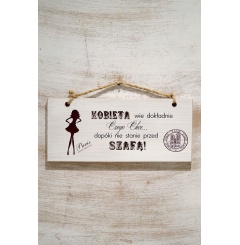 Tabliczka 02 - Kobieta wie dokładnie...  - TC/02/605